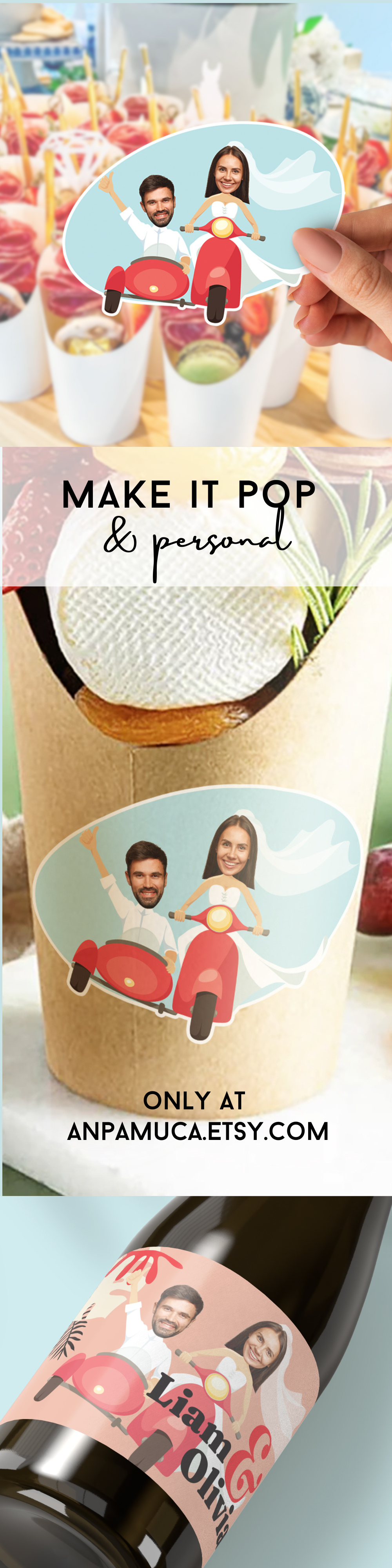 Personalized Cartoon Body Stickers - Bachelorette Party Favor