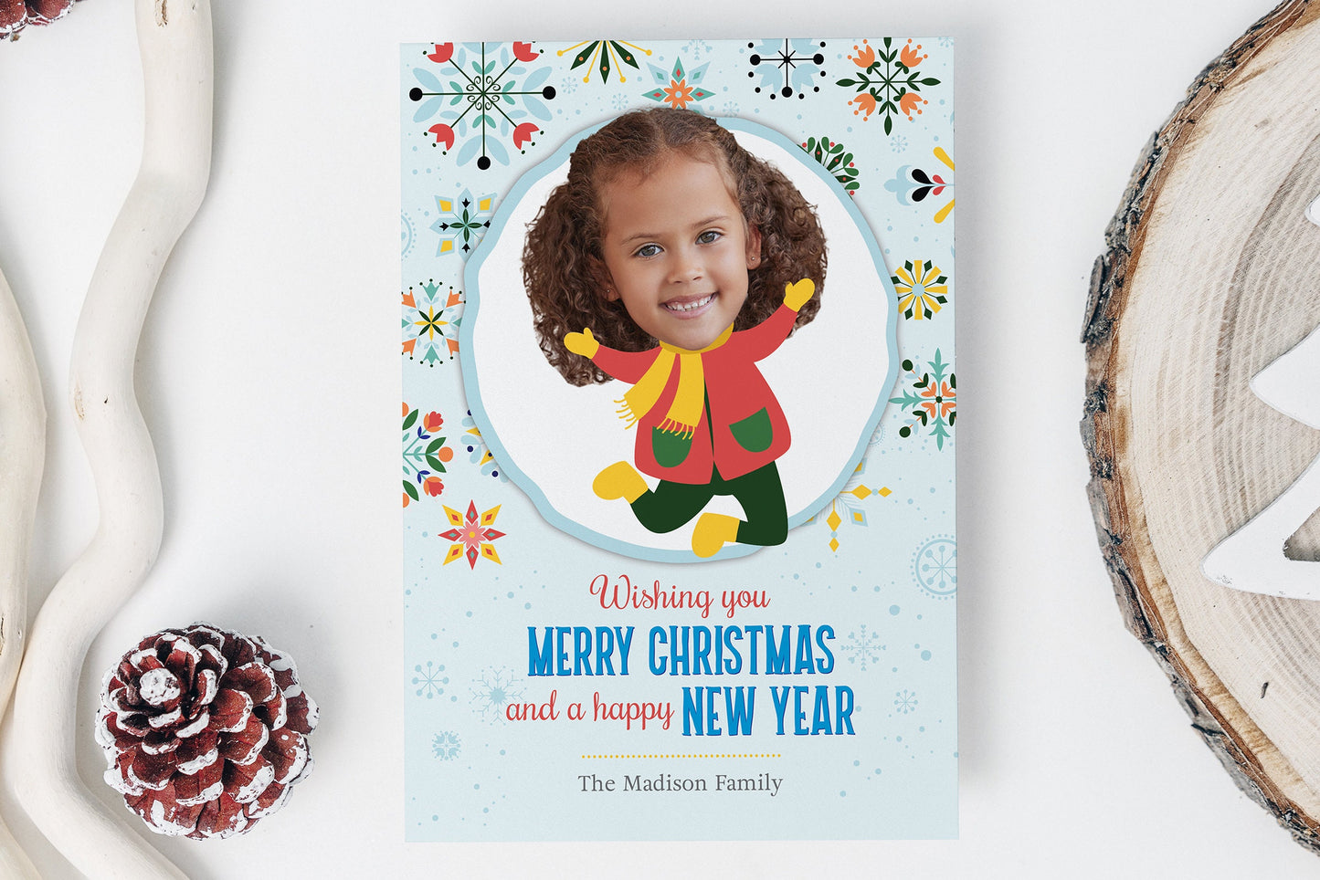 Funny Christmas Card with Photo / Photo Holiday Card / DIGITAL DOWNLOAD