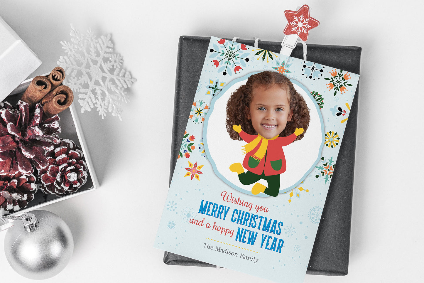 Funny Christmas Card with Photo / Photo Holiday Card / DIGITAL DOWNLOAD