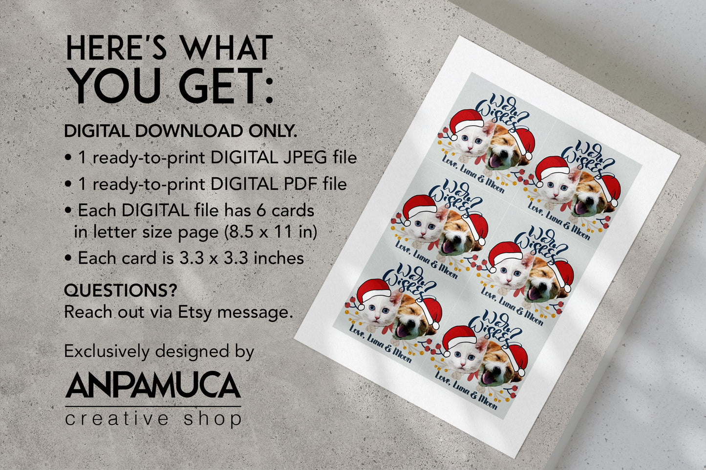 Dog Lover Gift Tag - Dog Christmas Gift Tags -Personalized Dog Gift Tag