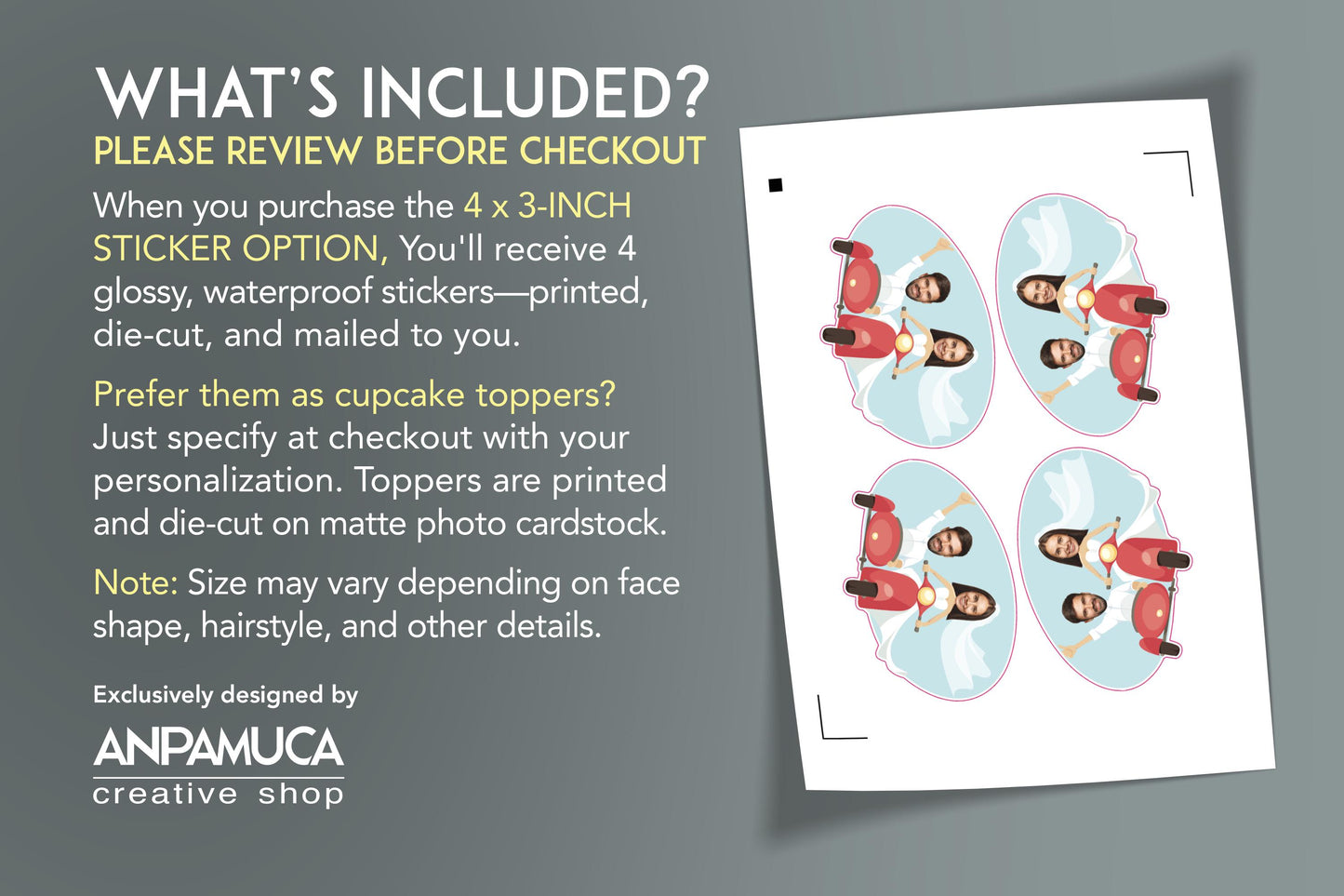 Personalized Cartoon Body Stickers - Bachelorette Party Favor