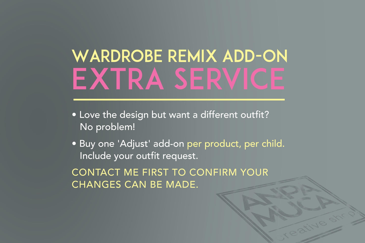 Wardrobe Remix ADD On Extra Service