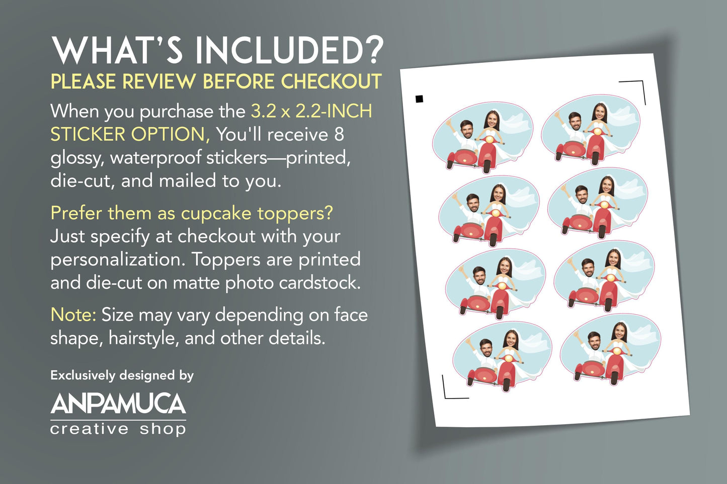 Personalized Cartoon Body Stickers - Bachelorette Party Favor