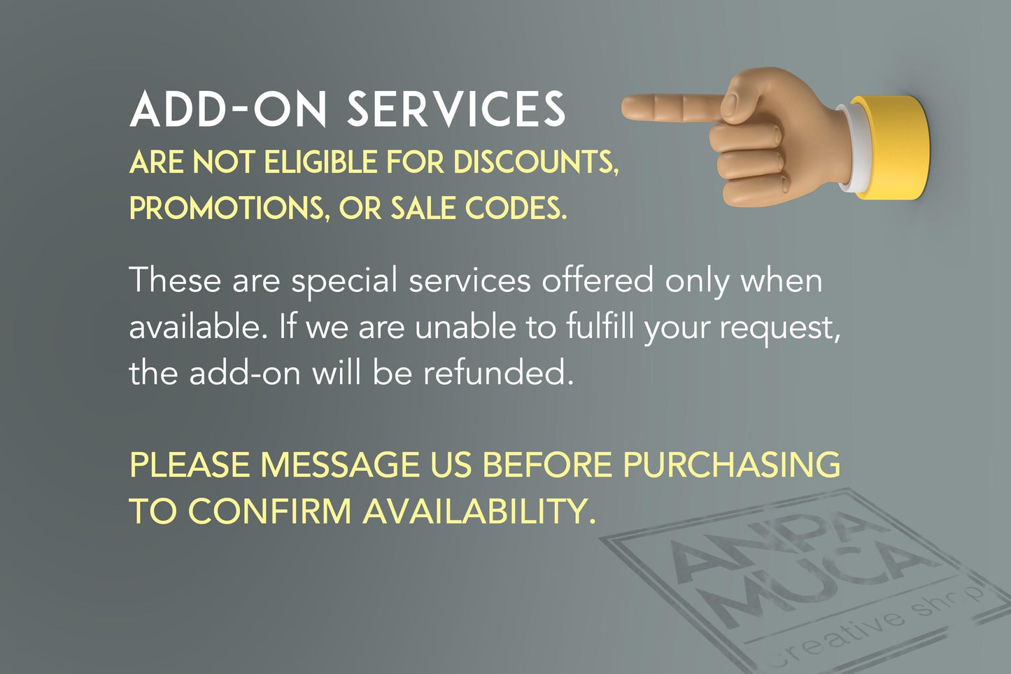 Edits and Adjustments ADD On Extra Service