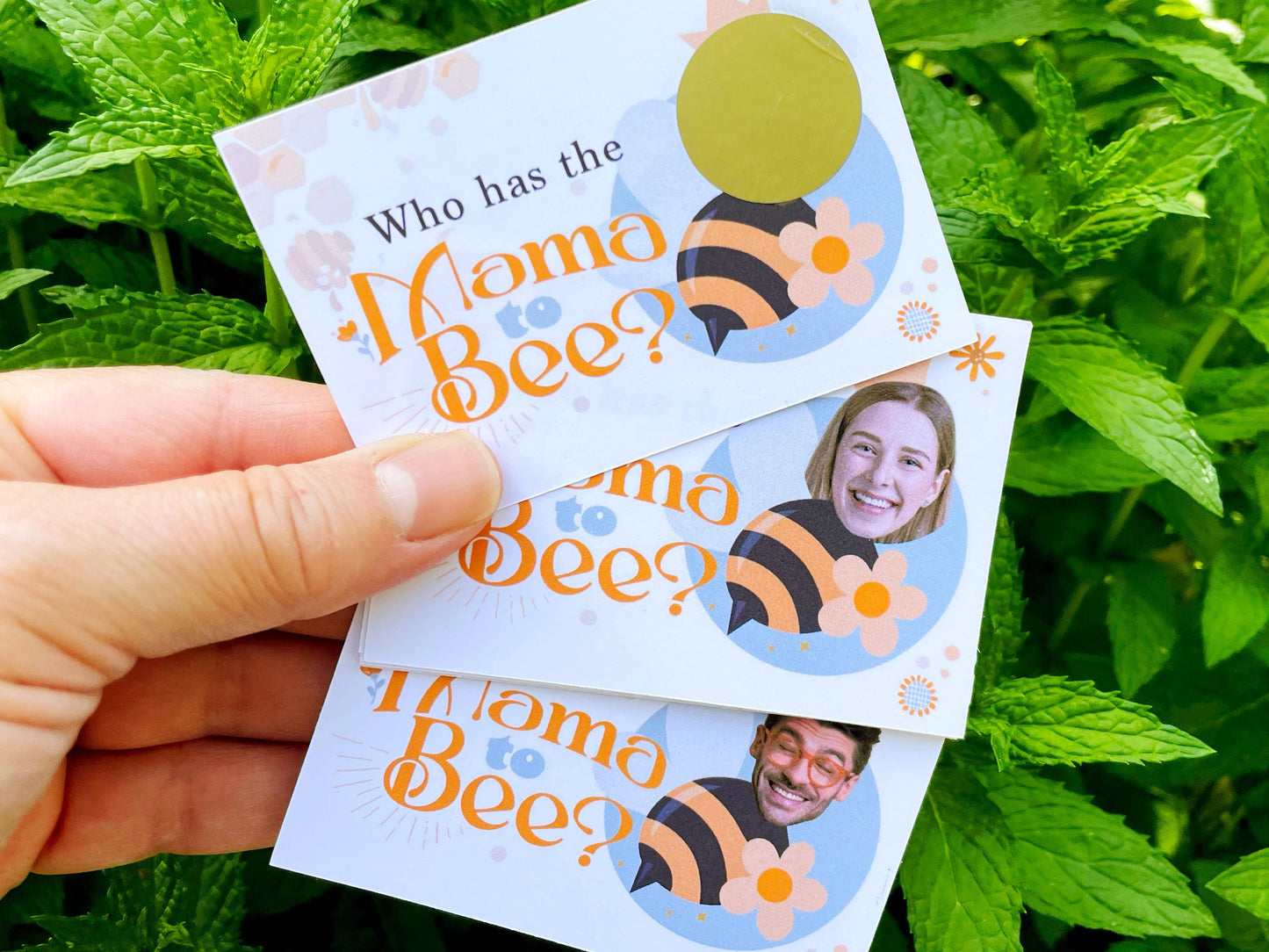 Find The Mama To Bee Scratch Off Game: Bumblebee Baby Shower Digital Option Available