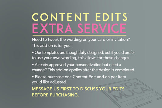 Content Edits ADD On Extra Service